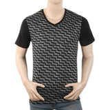 Men's Half Sleeves Placket T-Shirt - Black, Men, T-Shirts And Polos, Chase Value, Chase Value