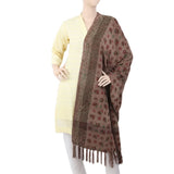 Women's Printed & Velvet Shawl - Brown, Women, Shawls And Scarves, Chase Value, Chase Value