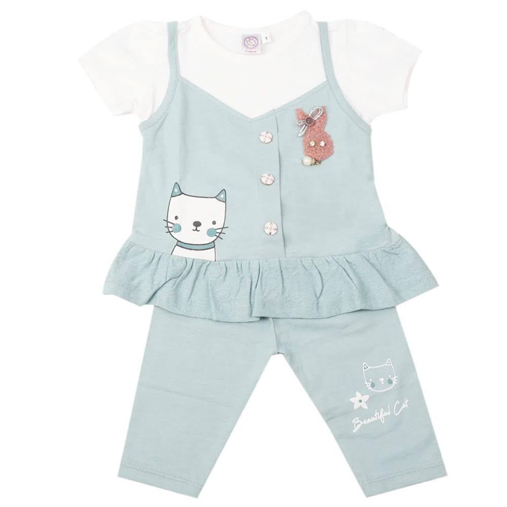 Newborn Baby Girls Suit - Green, Kids, Newborn Girls Sets And Suits, Chase Value, Chase Value