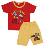 Boys Short Suit - Red, Kids, Boys Sets And Suits, Chase Value, Chase Value