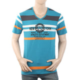 Men's Half Sleeves Placket T-Shirt - Sea Green, Men, T-Shirts And Polos, Chase Value, Chase Value