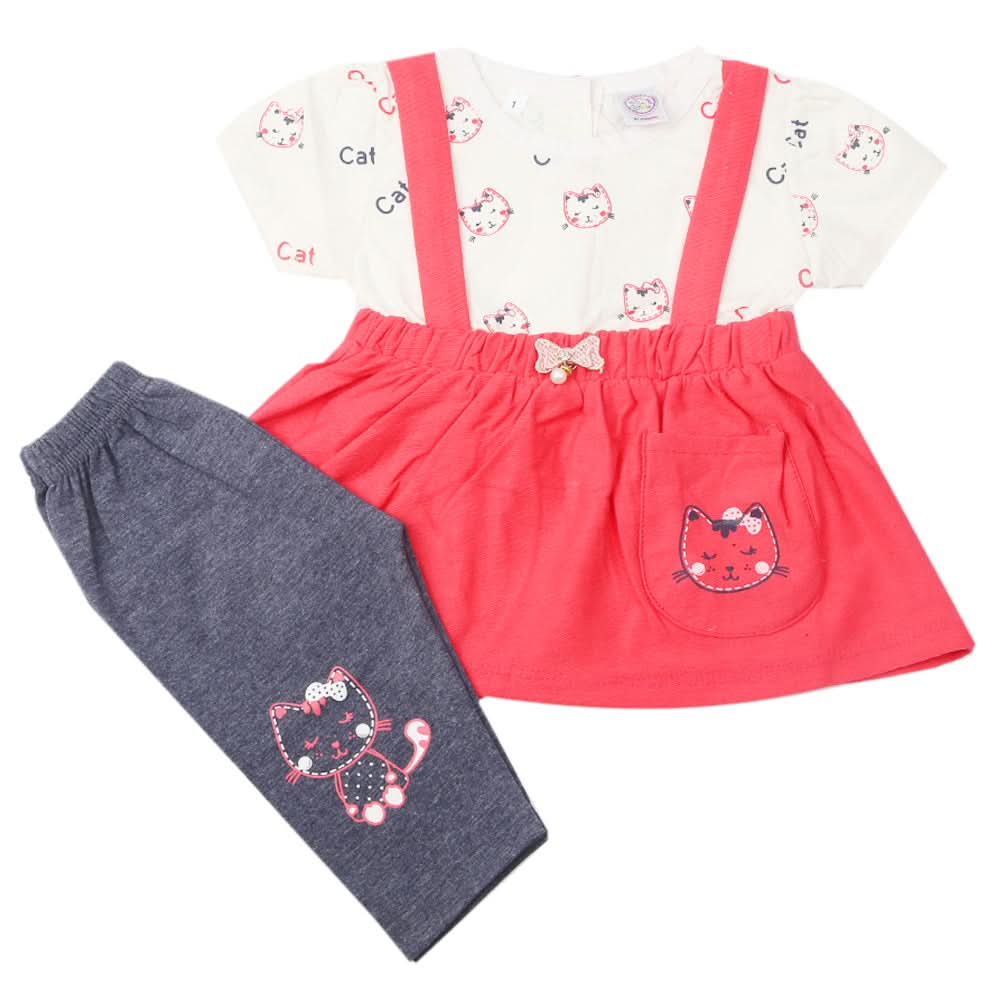 Newborn Baby Girls Suit - Dark Pink, Kids, Newborn Girls Sets And Suits, Chase Value, Chase Value