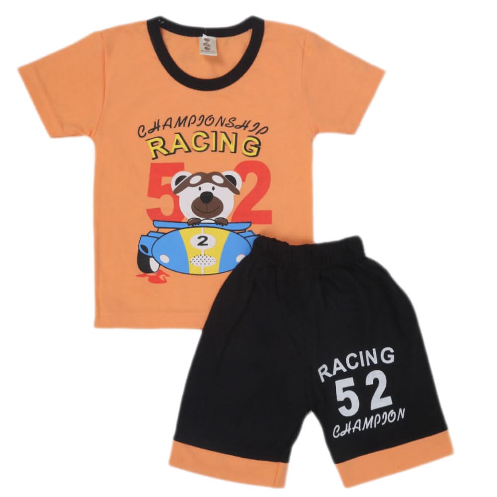 Boys Short Suit - Peach, Kids, Boys Sets And Suits, Chase Value, Chase Value