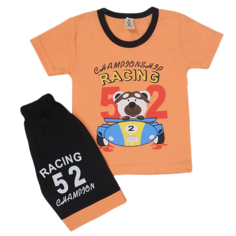 Boys Short Suit - Peach, Kids, Boys Sets And Suits, Chase Value, Chase Value