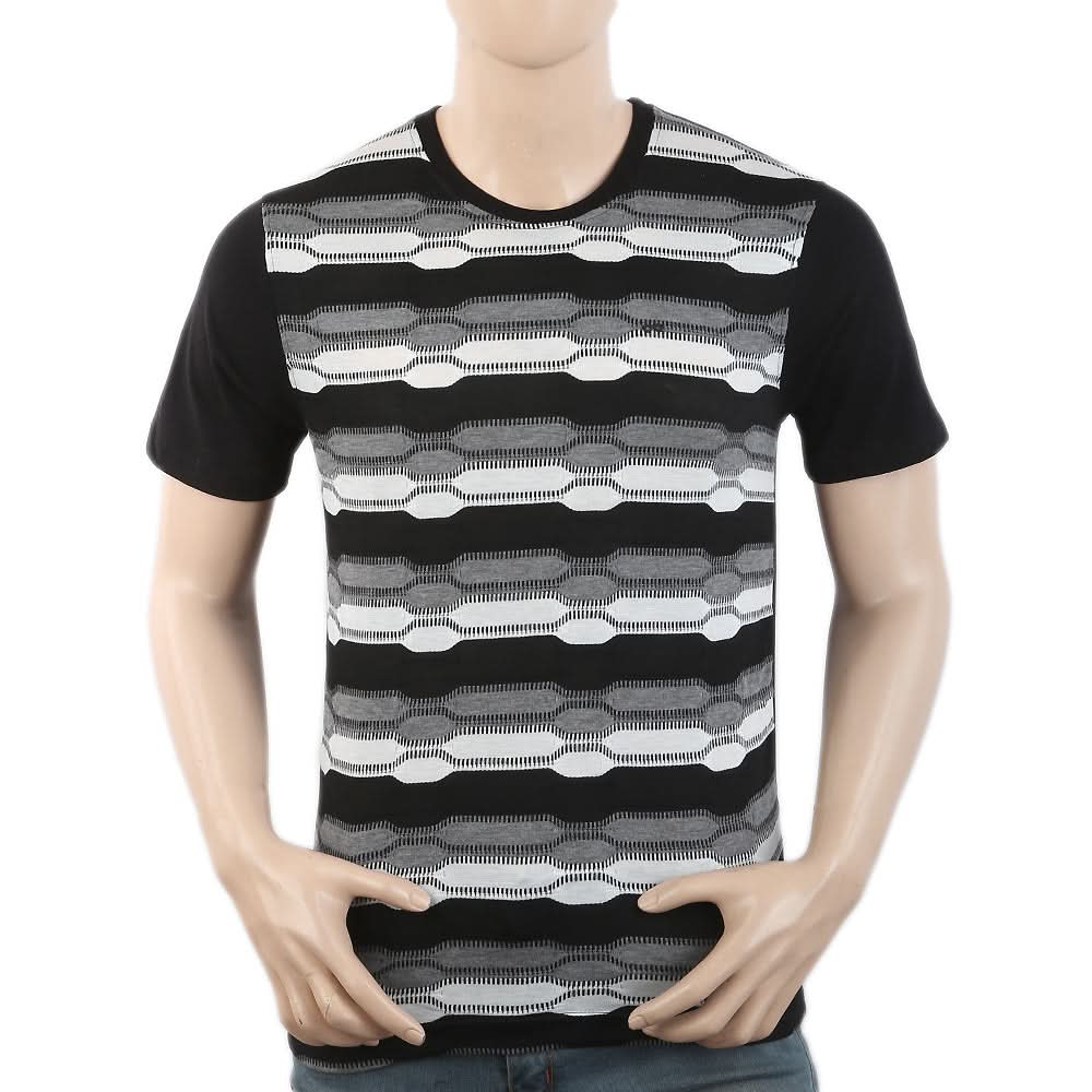 Men's Half Sleeves Placket T-Shirt - Black, Men, T-Shirts And Polos, Chase Value, Chase Value
