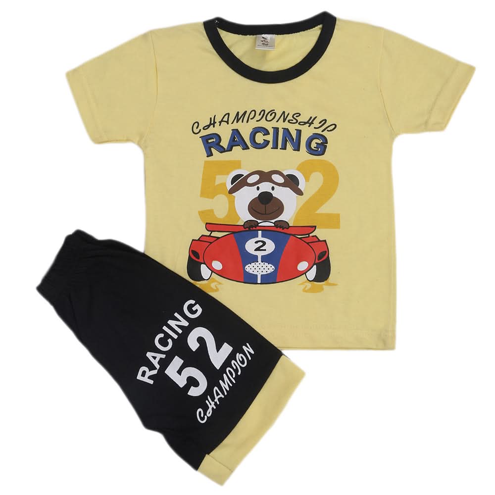 Boys Short Suit - Yellow, Kids, Boys Sets And Suits, Chase Value, Chase Value