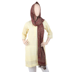 Women's 4 Border Stoler - Red, Women, Shawls And Scarves, Chase Value, Chase Value