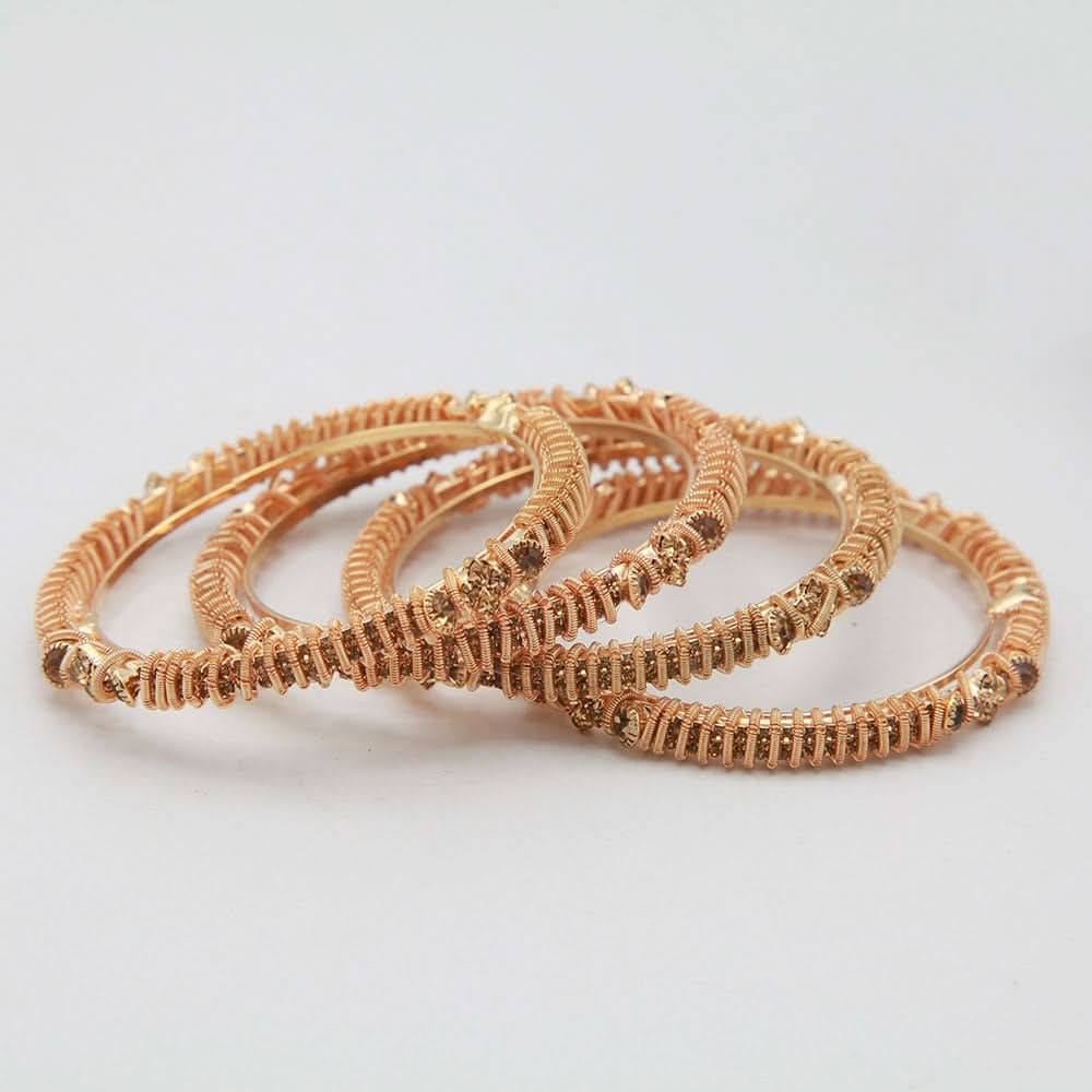 Women's Stone Bangles 4 Piece Set - Copper, Women, Bangles & Bracelets, Chase Value, Chase Value