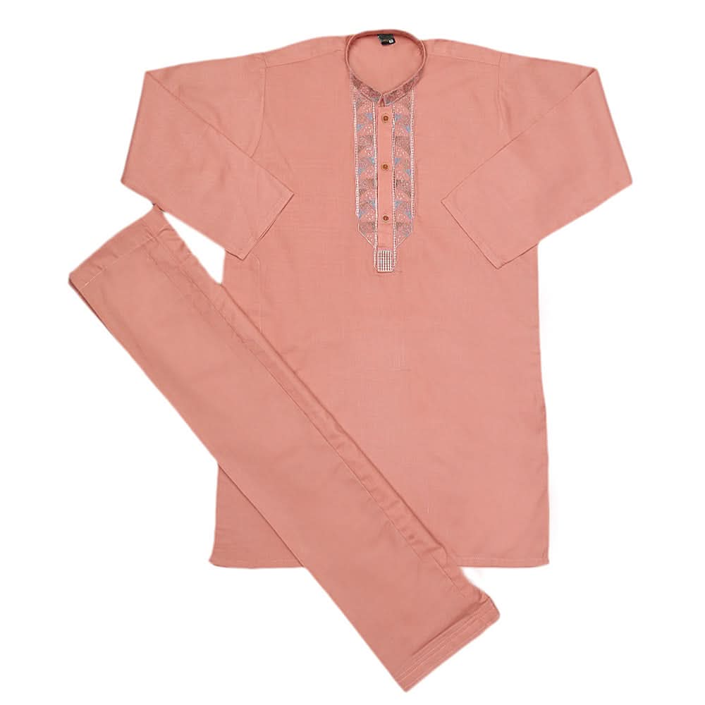 Boys Embroidered Kurta Shalwar Suit - T Pink, Kids, Boys Shalwar Kameez, Chase Value, Chase Value