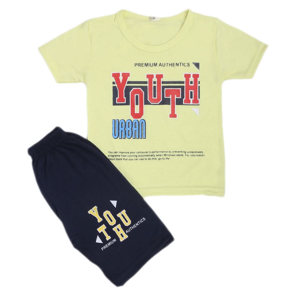 Boys Short Suit - Yellow, Kids, Boys Sets And Suits, Chase Value, Chase Value