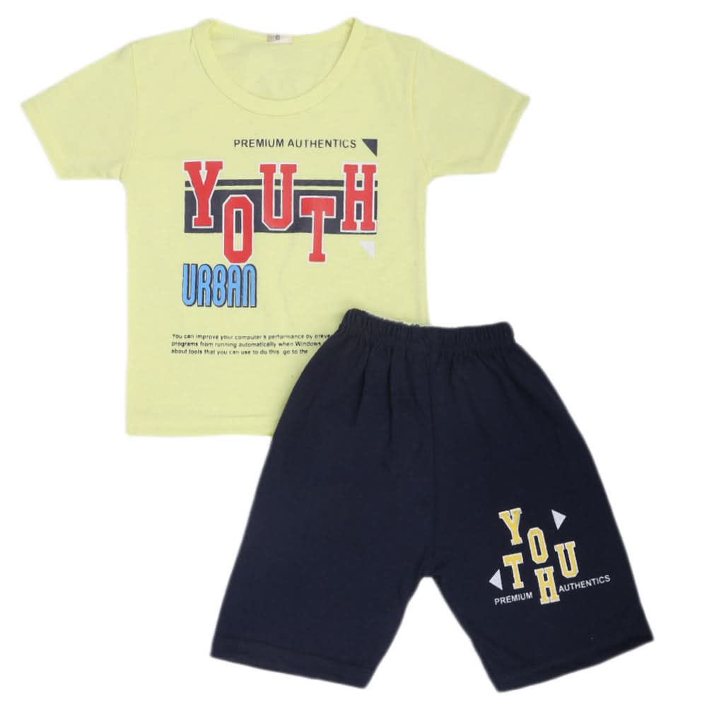 Boys Short Suit - Yellow, Kids, Boys Sets And Suits, Chase Value, Chase Value