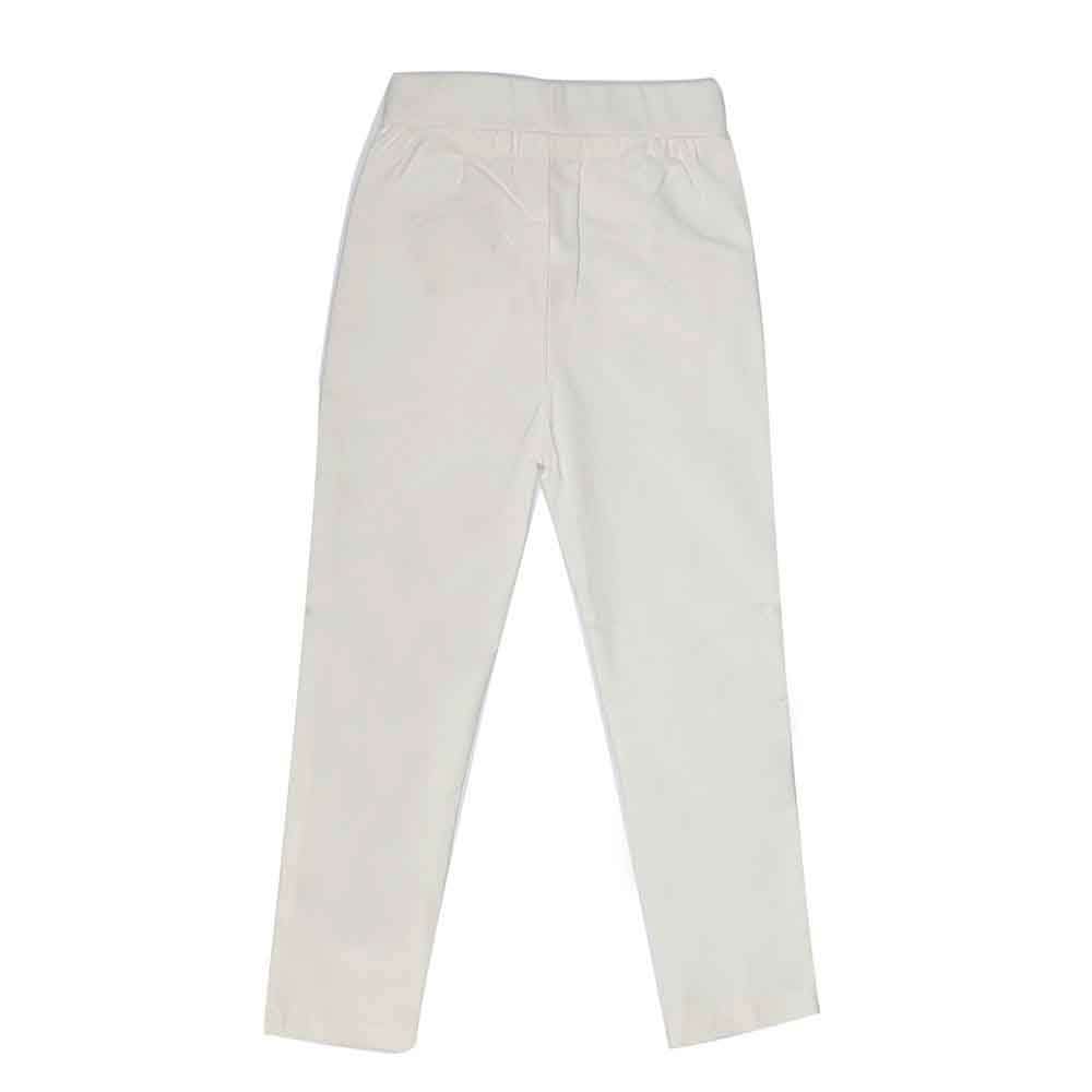 Girls Cotton Pant - White, Kids, Girls Pants And Capri, Chase Value, Chase Value