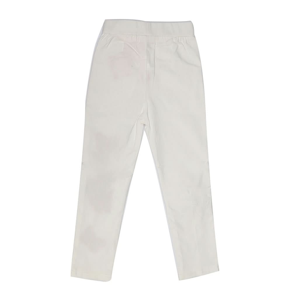 Girls Cotton Pant - White, Kids, Girls Pants And Capri, Chase Value, Chase Value