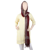 Women's 4 Border Stoler - Maroon, Women, Shawls And Scarves, Chase Value, Chase Value