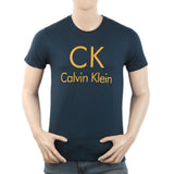 Men's Round Neck Half Sleeves T-Shirt - Steel Green, Men, T-Shirts And Polos, Chase Value, Chase Value