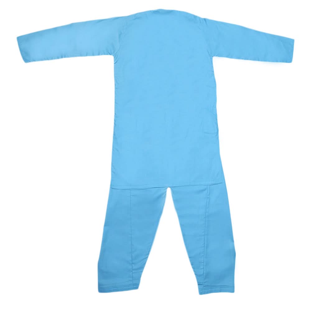 Boys Embroidered Kurta Shalwar Suit - Light Blue, Kids, Boys Shalwar Kameez, Chase Value, Chase Value