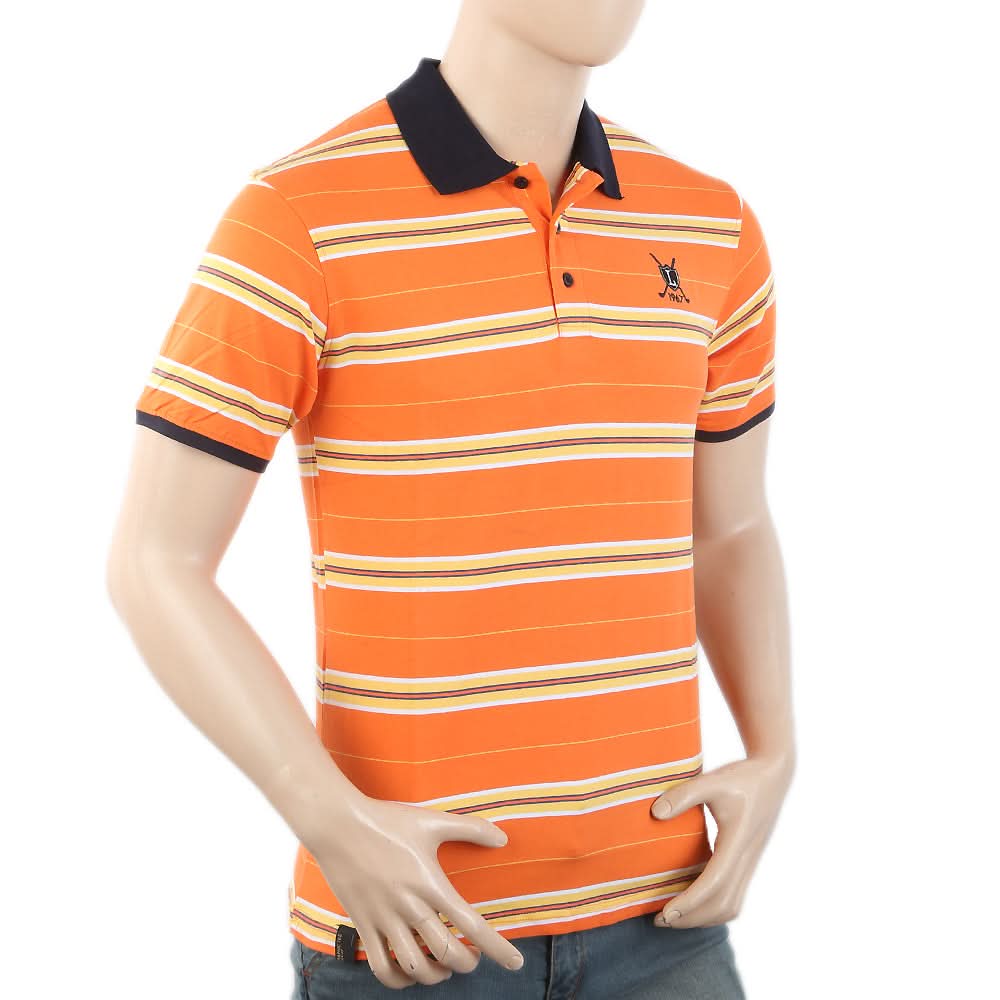 Men's Half Sleeves Polo T-Shirt - Orange, Men, T-Shirts And Polos, Chase Value, Chase Value