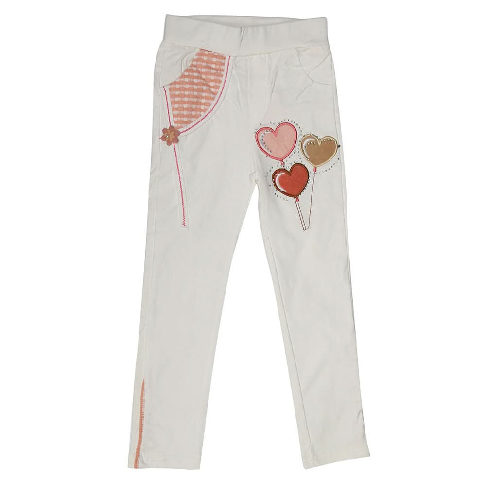 Girls Cotton Pant - White, Kids, Girls Pants And Capri, Chase Value, Chase Value