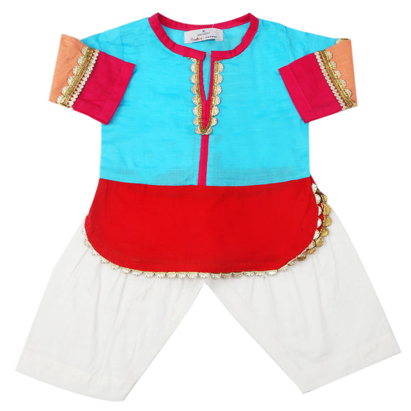 Newborn Girls Shalwar Suit - Blue, Kids, Newborn Girls Sets And Suits, Chase Value, Chase Value