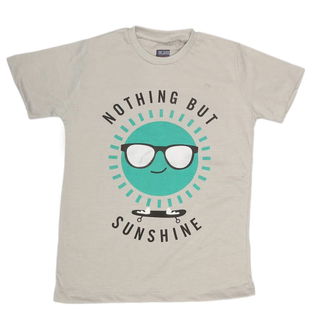 Boys Print T-Shirt - Grey, Kids, Boys T-Shirts, Chase Value, Chase Value