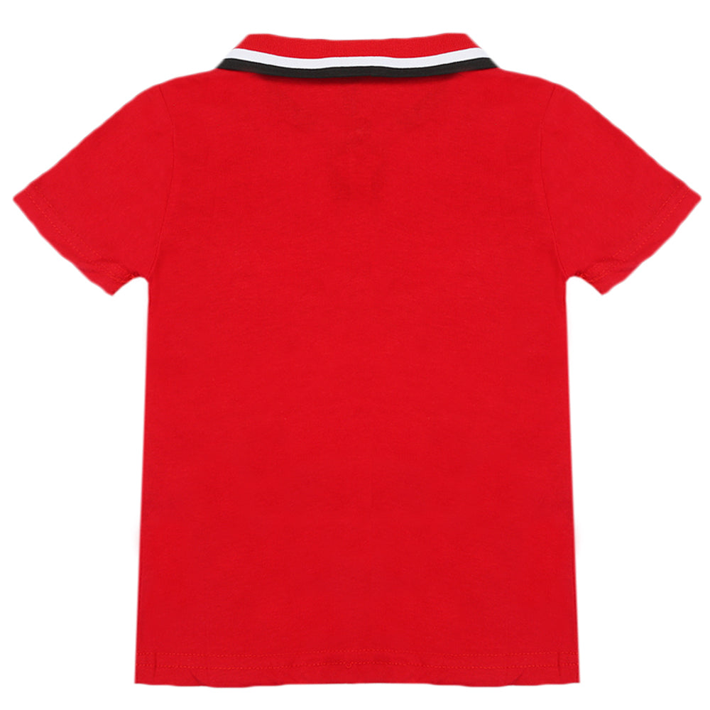 Boys Half Sleeves Polo T-Shirt - Red, Boys T-Shirts, Chase Value, Chase Value