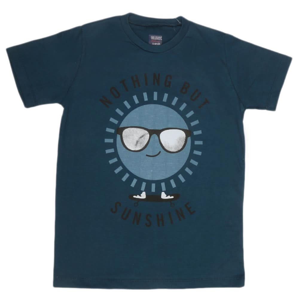 Boys Print T-Shirt - Mid Blue, Kids, Boys T-Shirts, Chase Value, Chase Value