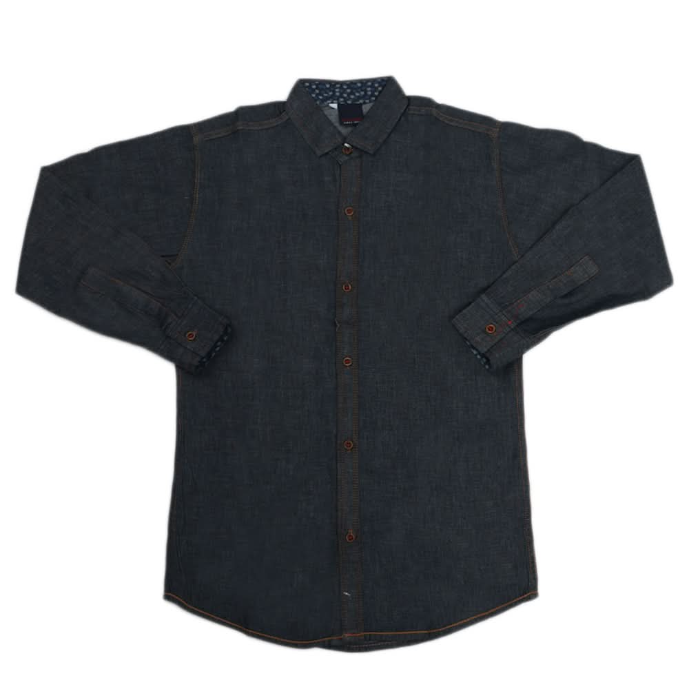 Boys Full Sleeves Casual Shirt - Denim Grey, Kids, Boys Shirts, Chase Value, Chase Value