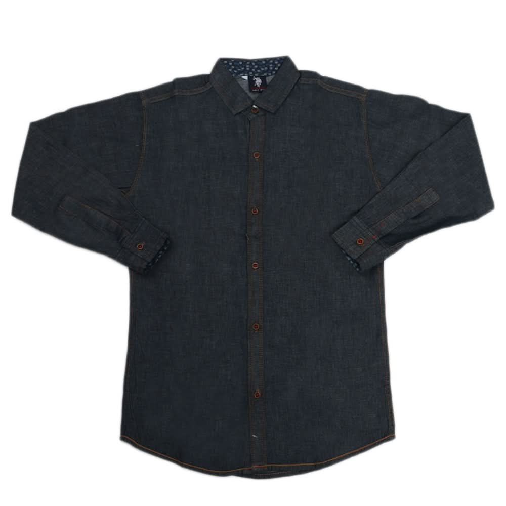 Boys Full Sleeves Casual Shirt - Denim Grey, Kids, Boys Shirts, Chase Value, Chase Value