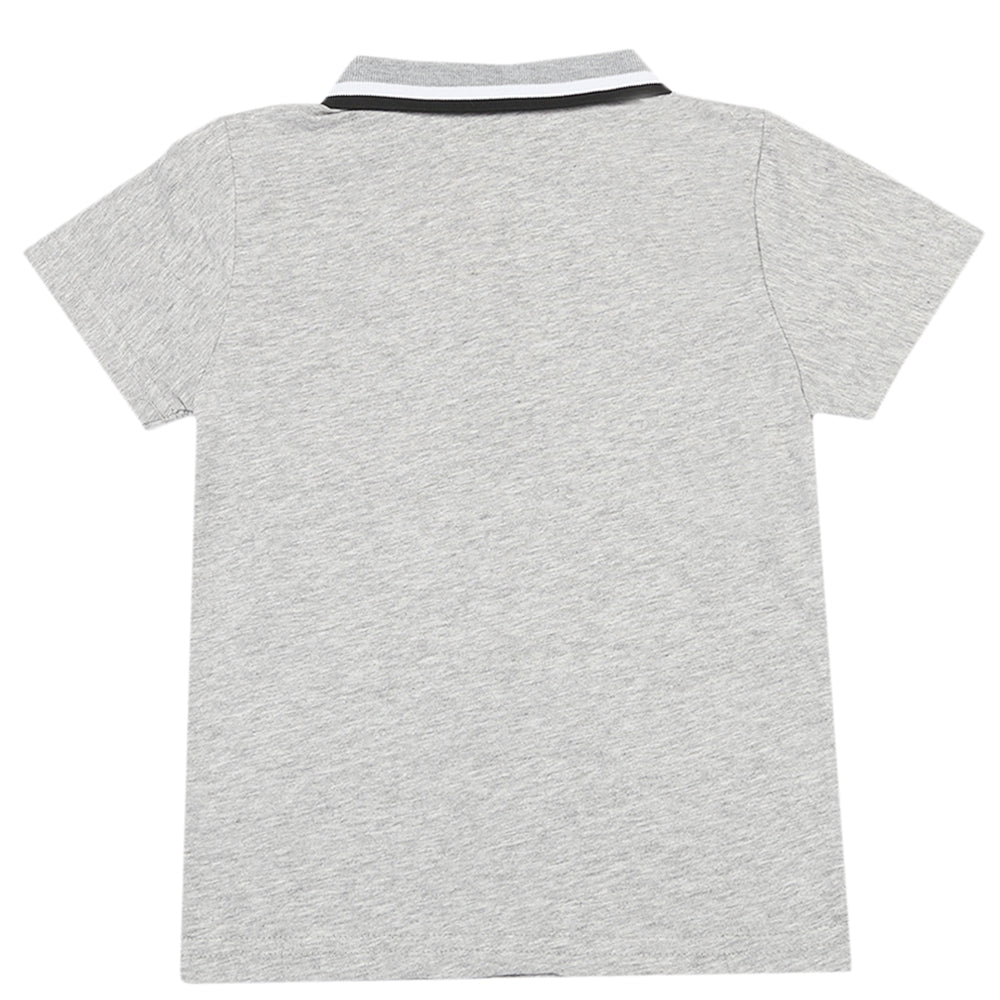 Boys Half Sleeves Polo T-Shirt - Grey, Boys T-Shirts, Chase Value, Chase Value