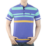 Men's Half Sleeves Placket T-Shirt - Royal Blue, Men, T-Shirts And Polos, Chase Value, Chase Value