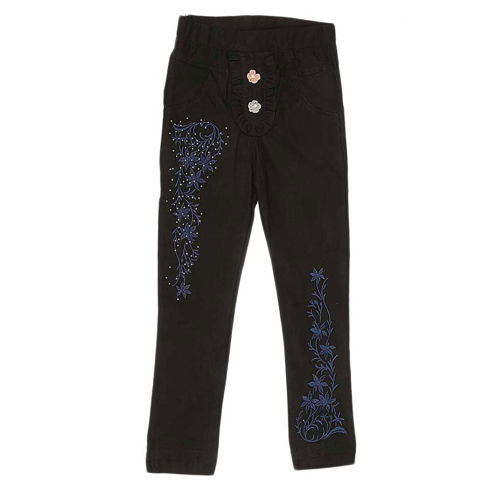 Girls Cotton Pant - Black, Kids, Girls Pants And Capri, Chase Value, Chase Value