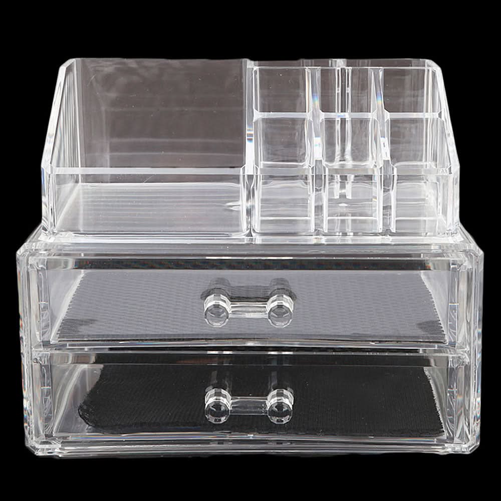 Acrylic Cosmetic Makeup Organizer Storage Box - White, Home & Lifestyle, Storage Boxes, Chase Value, Chase Value