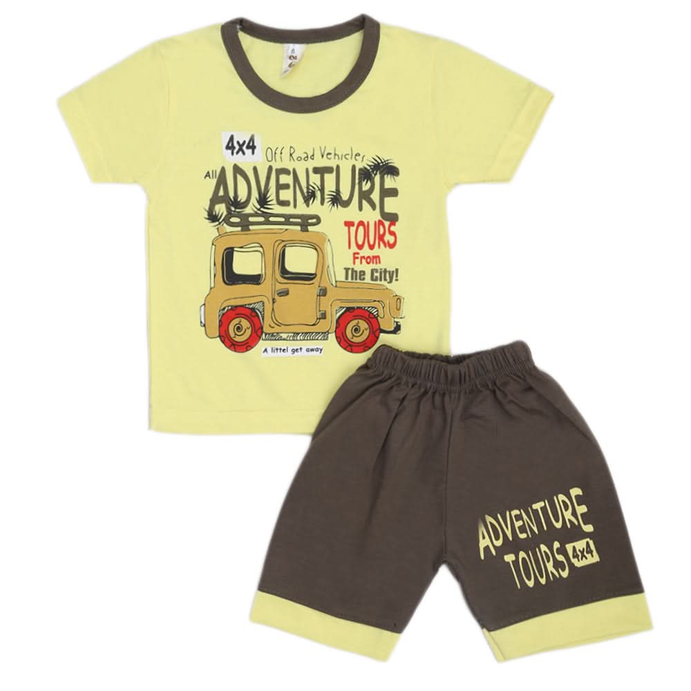 Boys Short Suit - Yellow, Kids, Boys Sets And Suits, Chase Value, Chase Value