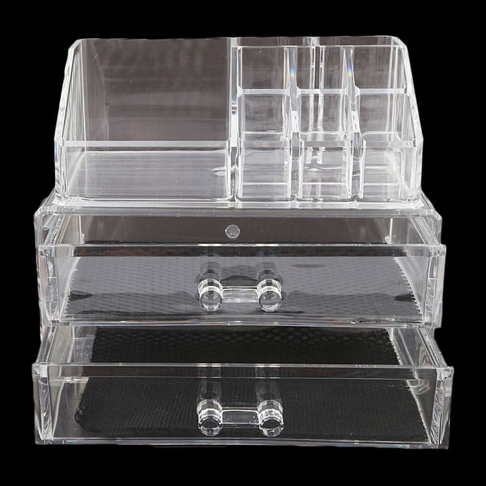 Acrylic Cosmetic Makeup Organizer Storage Box - White, Home & Lifestyle, Storage Boxes, Chase Value, Chase Value