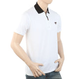 Men's Half Sleeves Polo  T-Shirt - White, Men, T-Shirts And Polos, Chase Value, Chase Value
