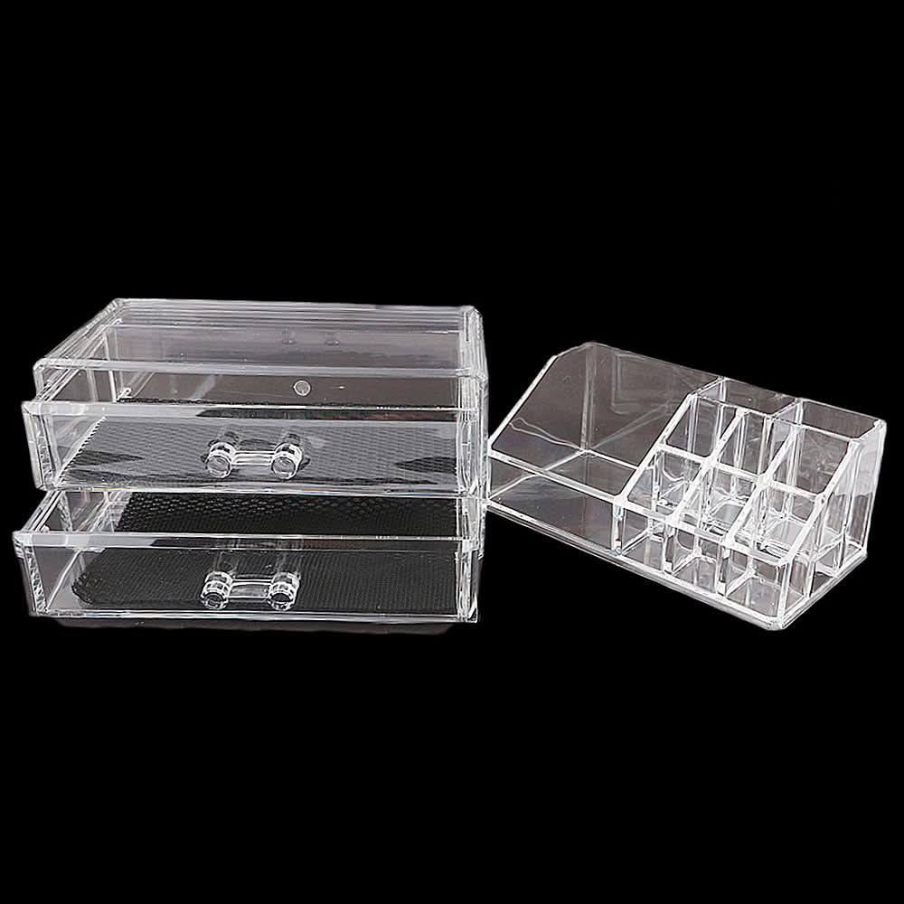 Acrylic Cosmetic Makeup Organizer Storage Box - White, Home & Lifestyle, Storage Boxes, Chase Value, Chase Value