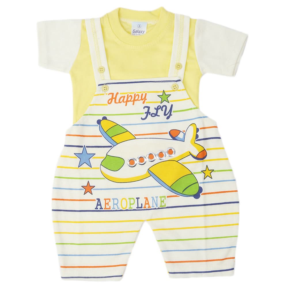 Newborn Boys Half Sleeves Romper - Yellow, Kids, Newborn Boys Rompers, Chase Value, Chase Value