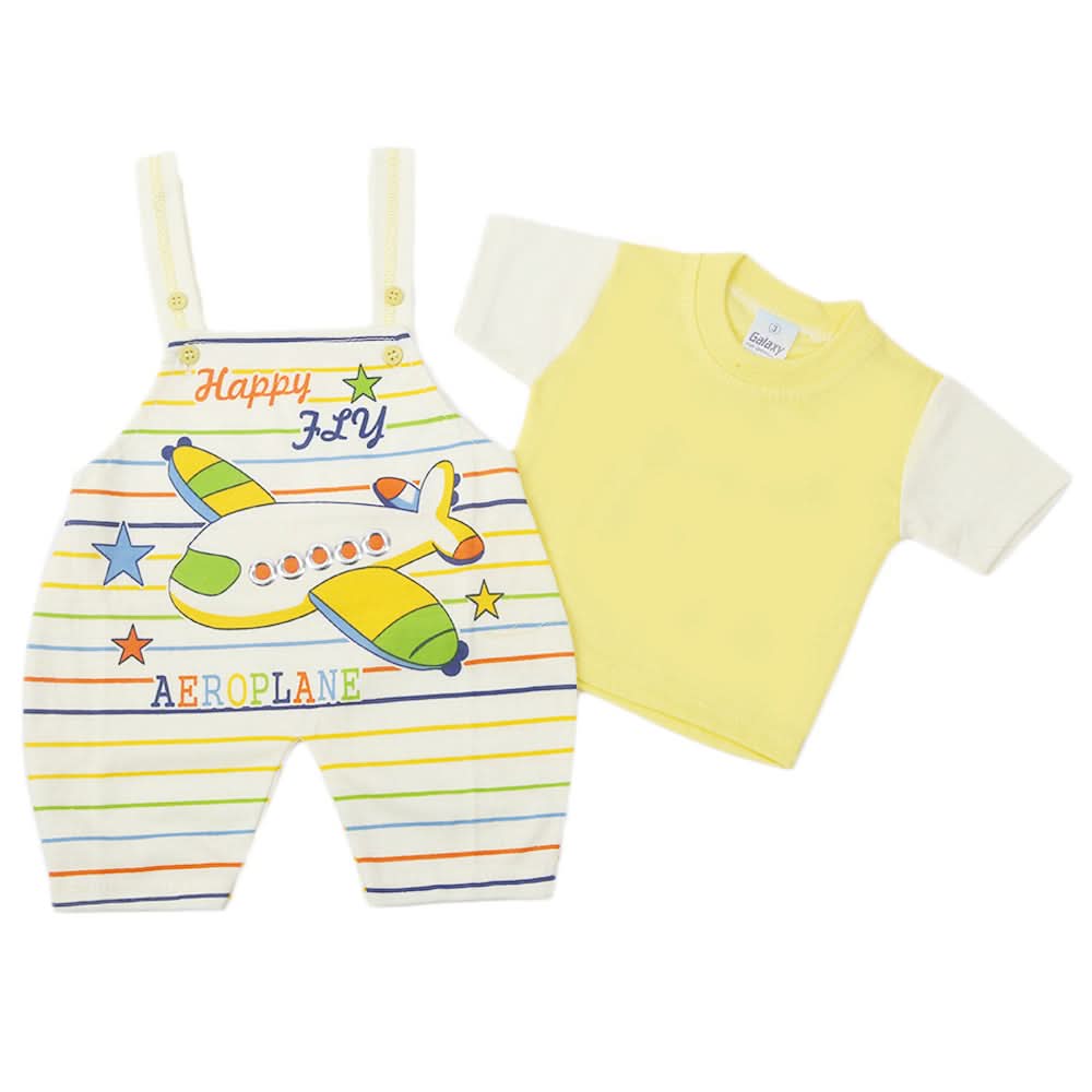 Newborn Boys Half Sleeves Romper - Yellow, Kids, Newborn Boys Rompers, Chase Value, Chase Value