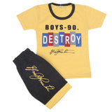 Boys Short Suit - Yellow, Kids, Boys Sets And Suits, Chase Value, Chase Value