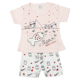 Newborn Girls Half Sleeves Suit - Peach, Kids, Newborn Girls Sets And Suits, Chase Value, Chase Value
