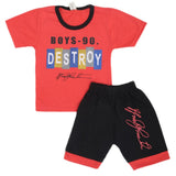 Boys Short Suit - Red, Kids, Boys Sets And Suits, Chase Value, Chase Value