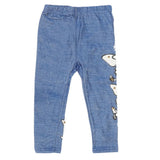 Girls Denim Print Tight - Light Blue, Kids, Girls Pants And Capri, Chase Value, Chase Value