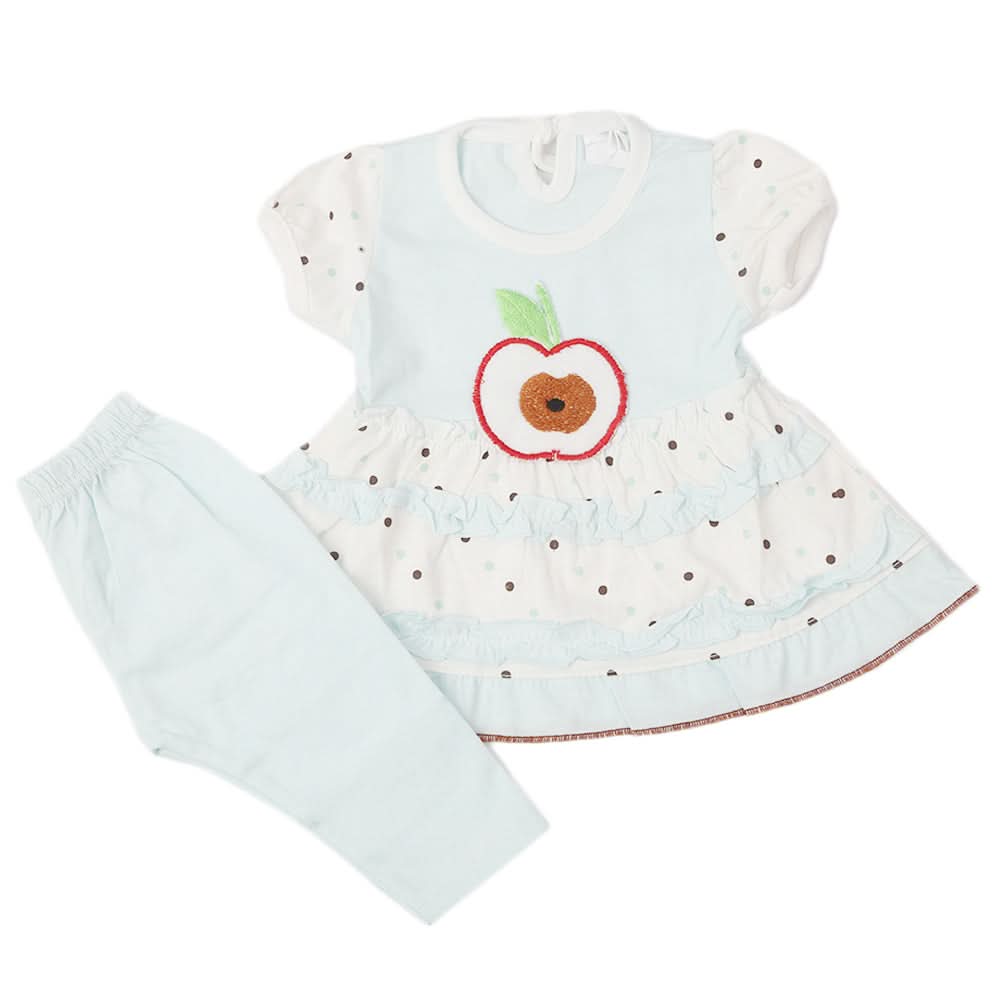 Newborn Girls Half Sleeves Suit - Light Blue, Kids, Newborn Girls Sets And Suits, Chase Value, Chase Value