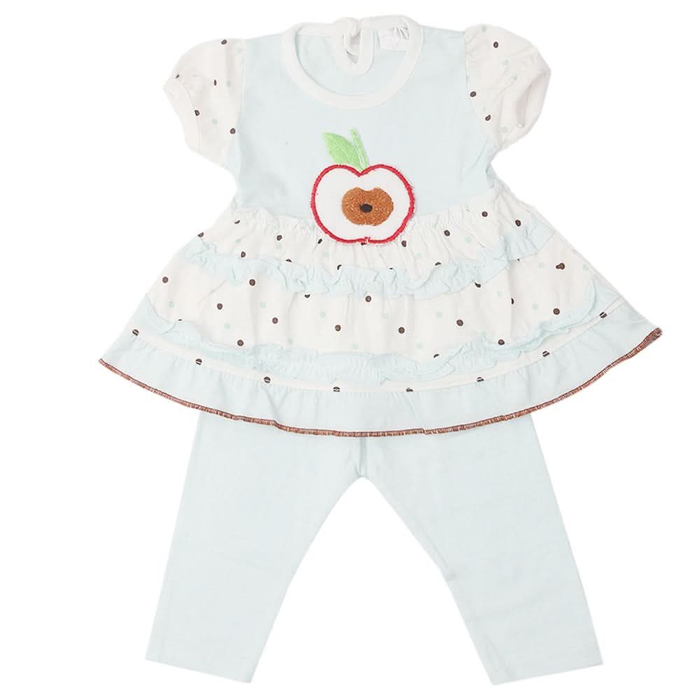 Newborn Girls Half Sleeves Suit - Light Blue, Kids, Newborn Girls Sets And Suits, Chase Value, Chase Value