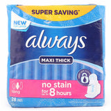 Always Maxi Thick Extra Long 28 Pcs, Beauty & Personal Care, Sanitory Napkins, P&G, Chase Value