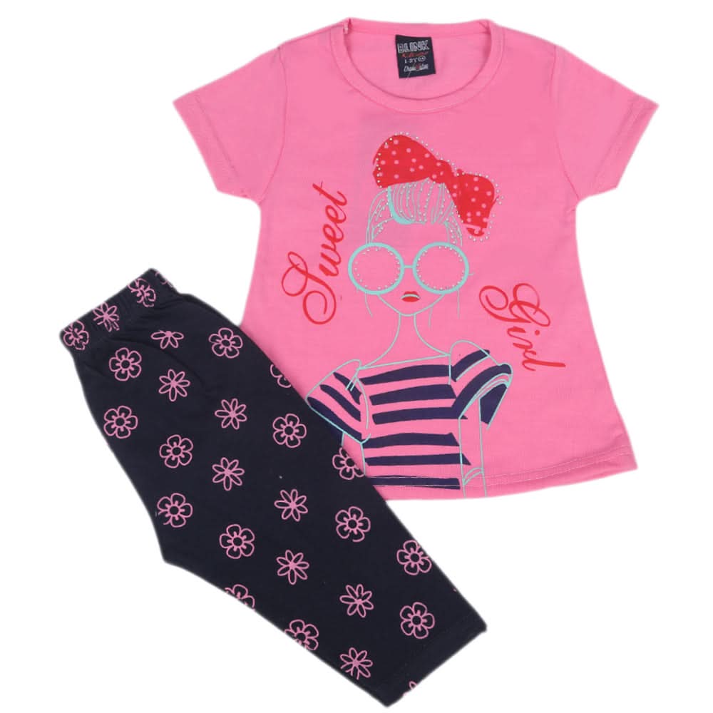 Girls Pajama Suit - Pink, Kids, Girls Sets And Suits, Chase Value, Chase Value