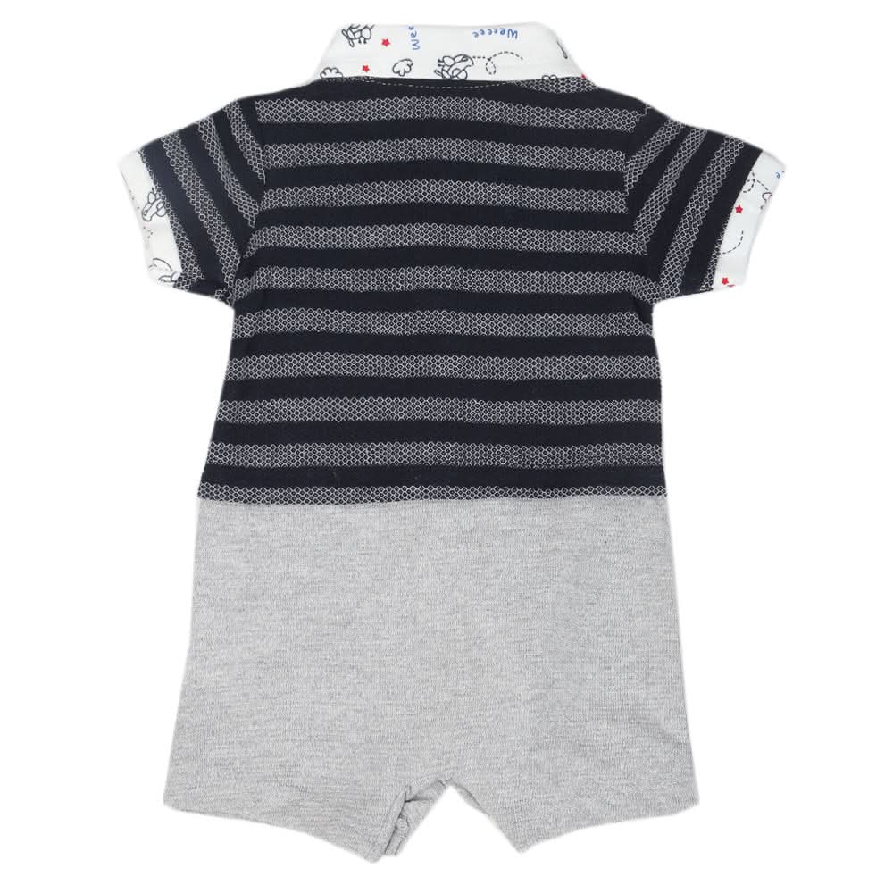 Newborn Boys Romper 1215 - Navy Blue, Kids, NB Boys Rompers, Chase Value, Chase Value