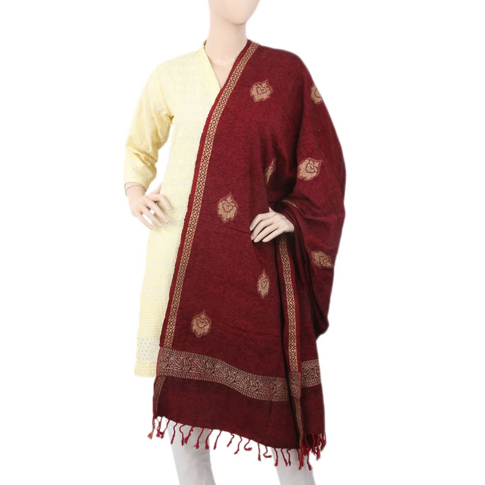 Women's Jacquard Velvet Shawl - Red, Women, Shawls And Scarves, Chase Value, Chase Value