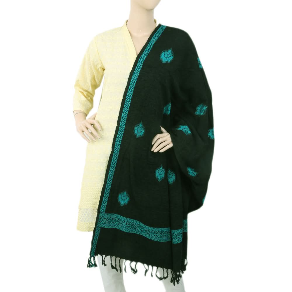 Women's Jacquard Velvet Shawl - Olive Green, Women, Shawls And Scarves, Chase Value, Chase Value