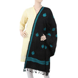 Women's Jacquard Velvet Shawl - Black, Women, Shawls And Scarves, Chase Value, Chase Value